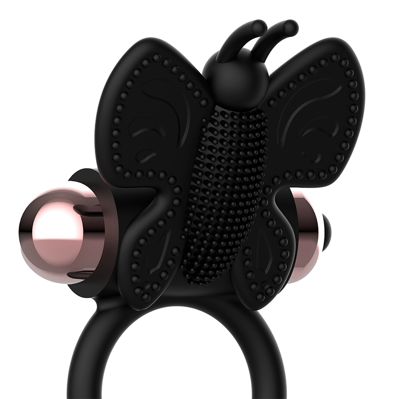ANELLO PENE FARFALLA CON VIBRATORE NERO/ORO - CHARME VIBE