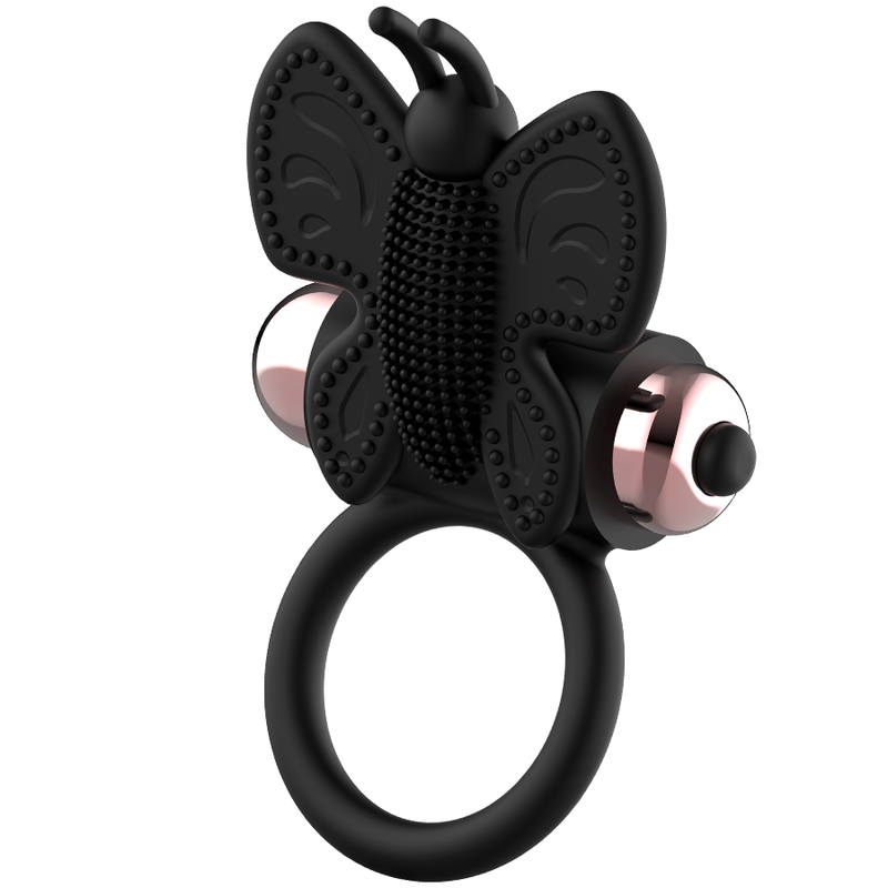 ANELLO PENE FARFALLA CON VIBRATORE NERO/ORO - CHARME VIBE