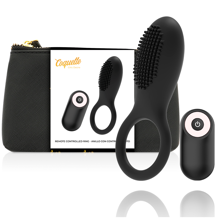 COCK RING TELECOMANDO RICARICABILE NERO/ORO - CHARME VIBE