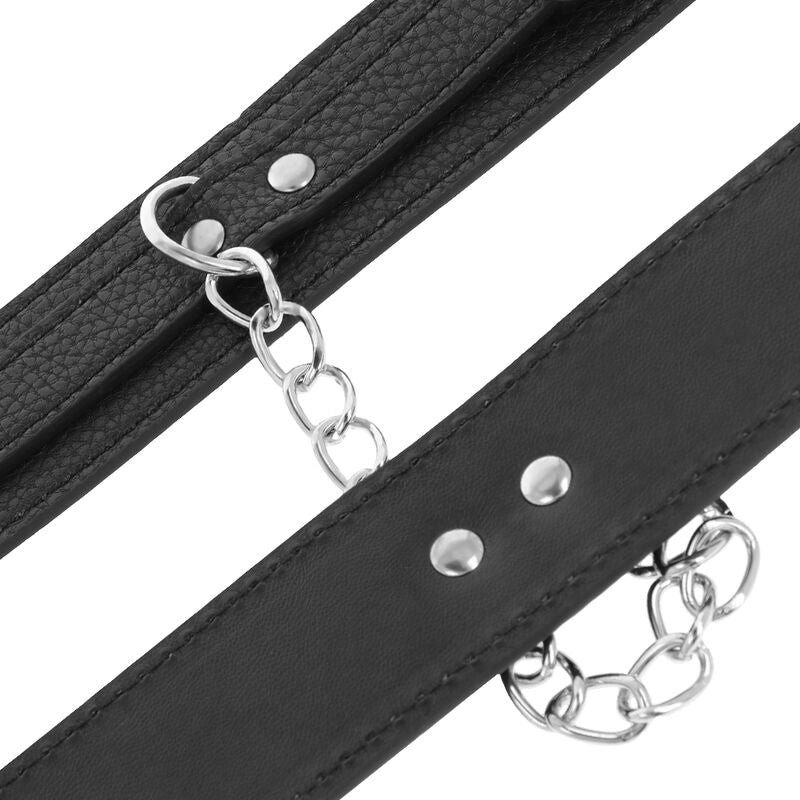 MANETTE IN PELLE STRUTTURATA NERA - CHARME VIBE