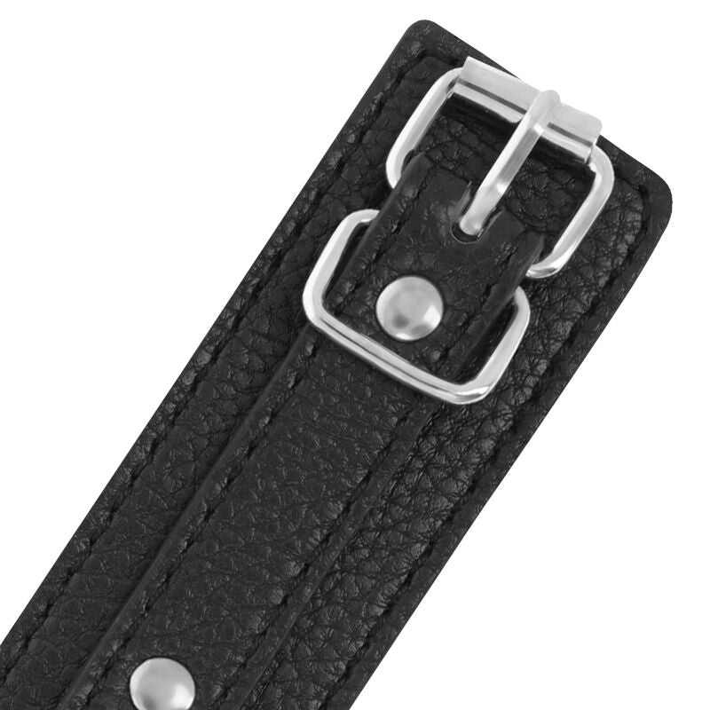 MANETTE IN PELLE STRUTTURATA NERA - CHARME VIBE
