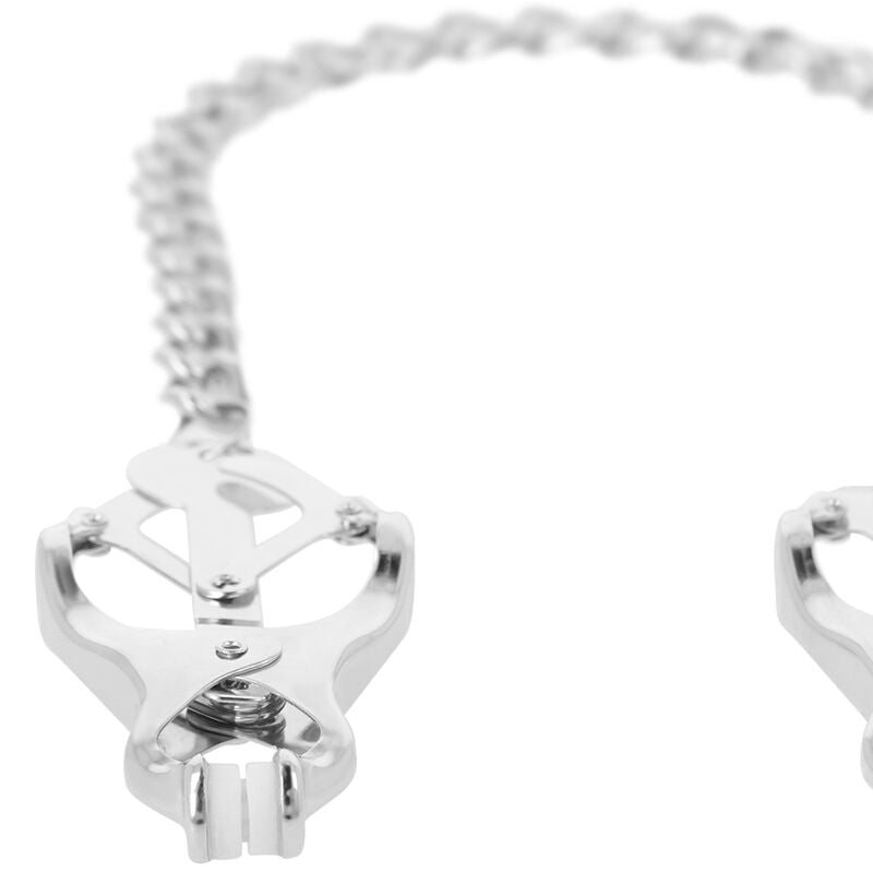 PINZA PER CAPEZZOLI IN METALLO CON CATENA - CHARME VIBE