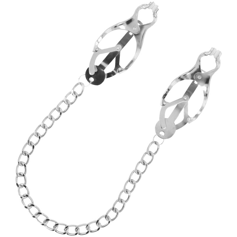 PINZA PER CAPEZZOLI IN METALLO CON CATENA - CHARME VIBE