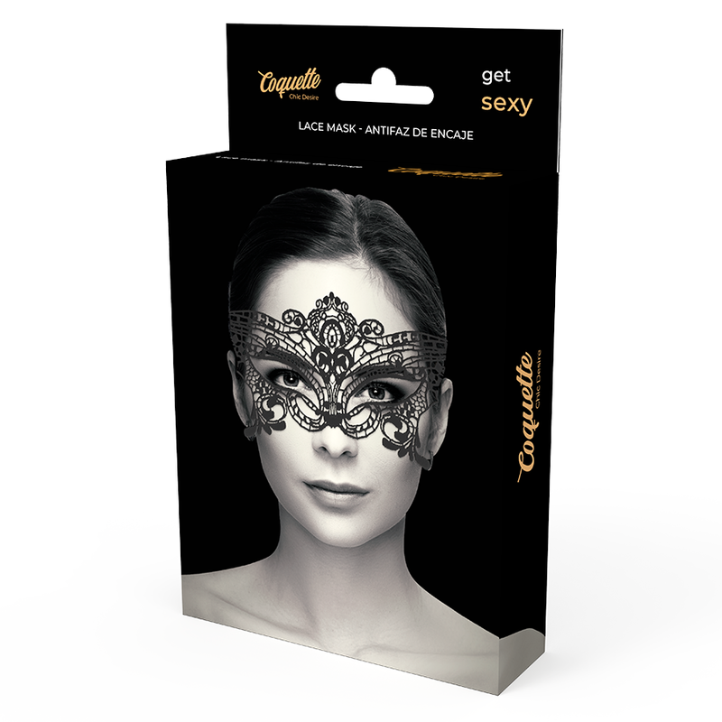 MASCHERA AMPIA IN PIZZO NERO - CHARME VIBE