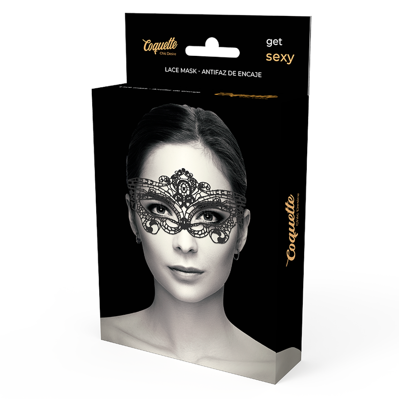 MASCHERA IN FINE PIZZO NERO - CHARME VIBE