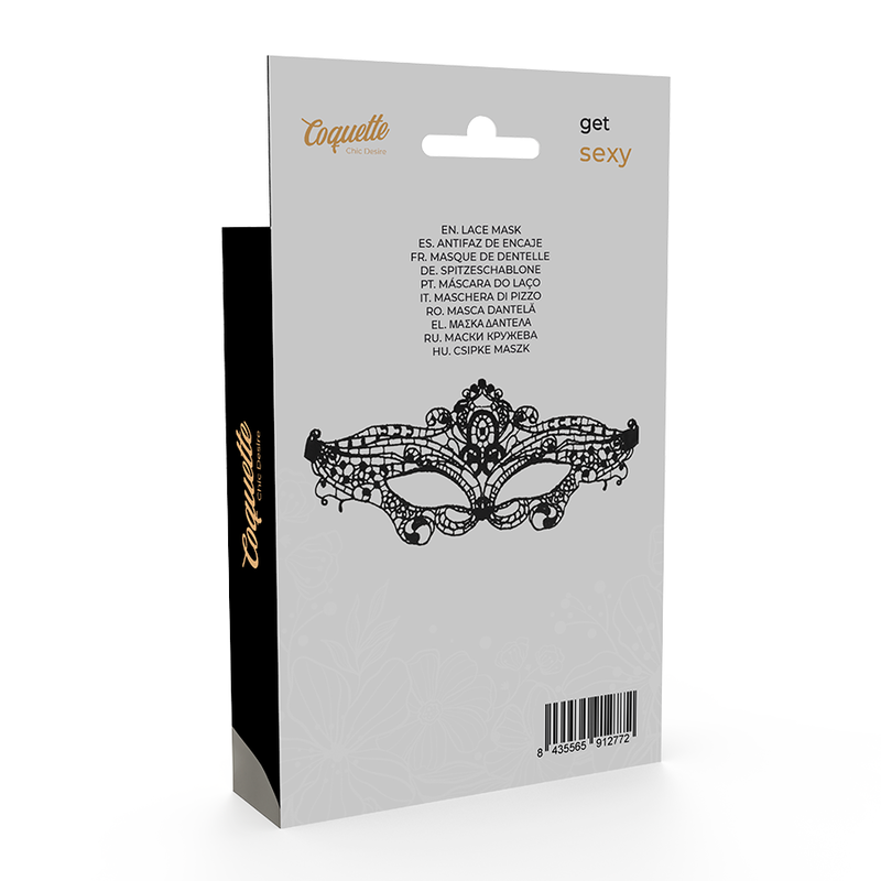 MASCHERA IN FINE PIZZO NERO - CHARME VIBE