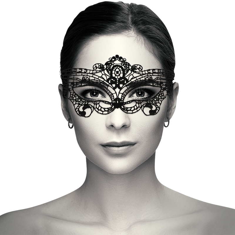 MASCHERA IN FINE PIZZO NERO - CHARME VIBE