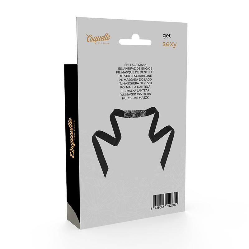 MASCHERA IN PIZZO NERO CON NASTRO - CHARME VIBE