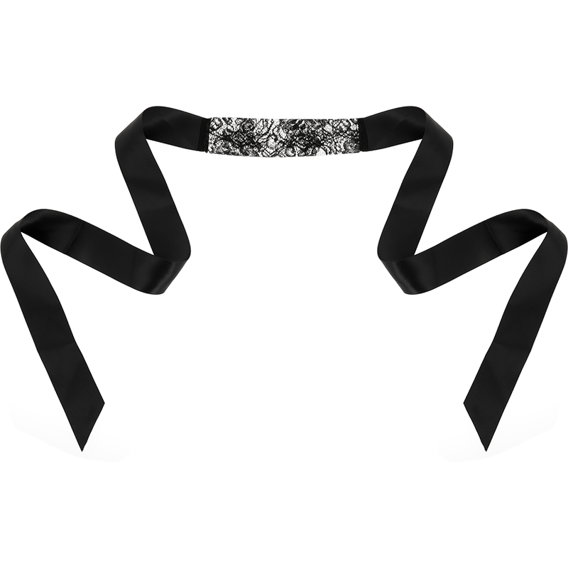 MASCHERA IN PIZZO NERO CON NASTRO - CHARME VIBE