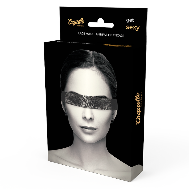 MASCHERA IN PIZZO NERO CON NASTRO - CHARME VIBE