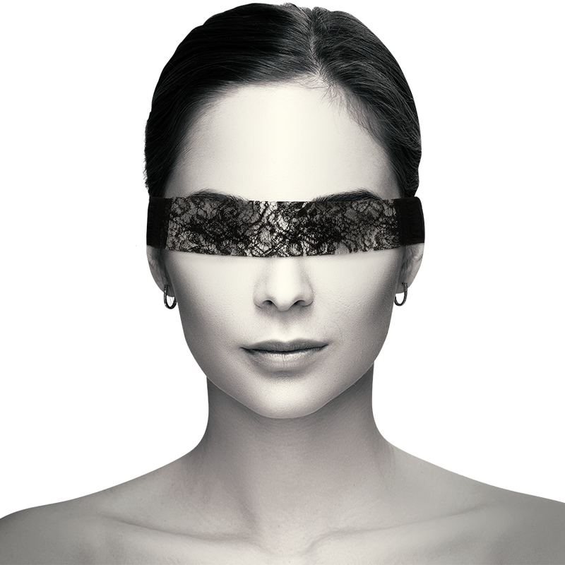 MASCHERA IN PIZZO NERO CON NASTRO - CHARME VIBE
