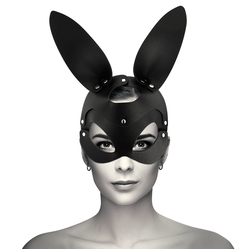 MASCHERA VEGANA IN PELLE CON ORECCHIE DI CONIGLIO - CHARME VIBE