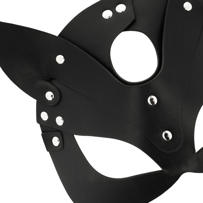 MASCHERA VEGANA IN PELLE CON ORECCHIE DI GATTO - CHARME VIBE