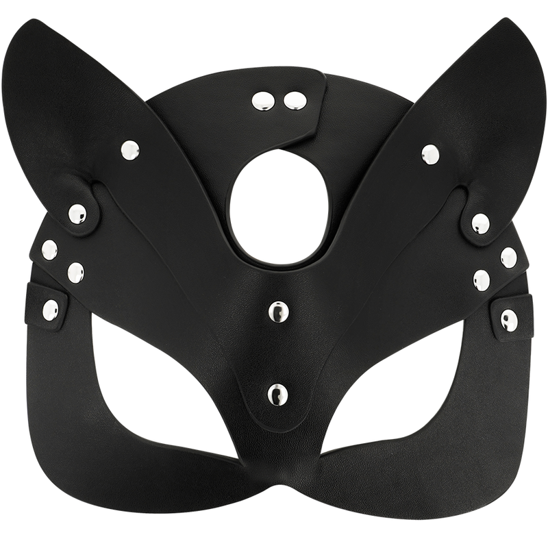 MASCHERA VEGANA IN PELLE CON ORECCHIE DI GATTO - CHARME VIBE