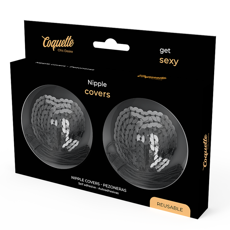 COPRI CAPEZZOLI NERI CON PAILLETTES