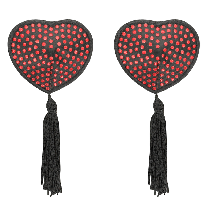 COPRI CAPEZZOLI CUORE NERO / ROSSO