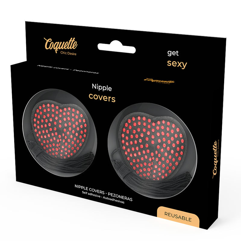 COPRI CAPEZZOLI CUORE NERO / ROSSO