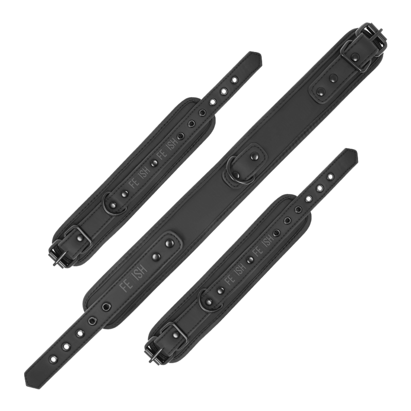 COLLANA E MANETTE IN PELLE VEGANA CON FODERA IN NOPRENE - CHARME VIBE