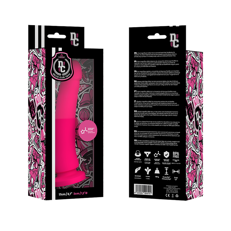 TOYS DILDO MEDICO ROSA IN SILICONE 17 CM O 3 CM - CHARME VIBE
