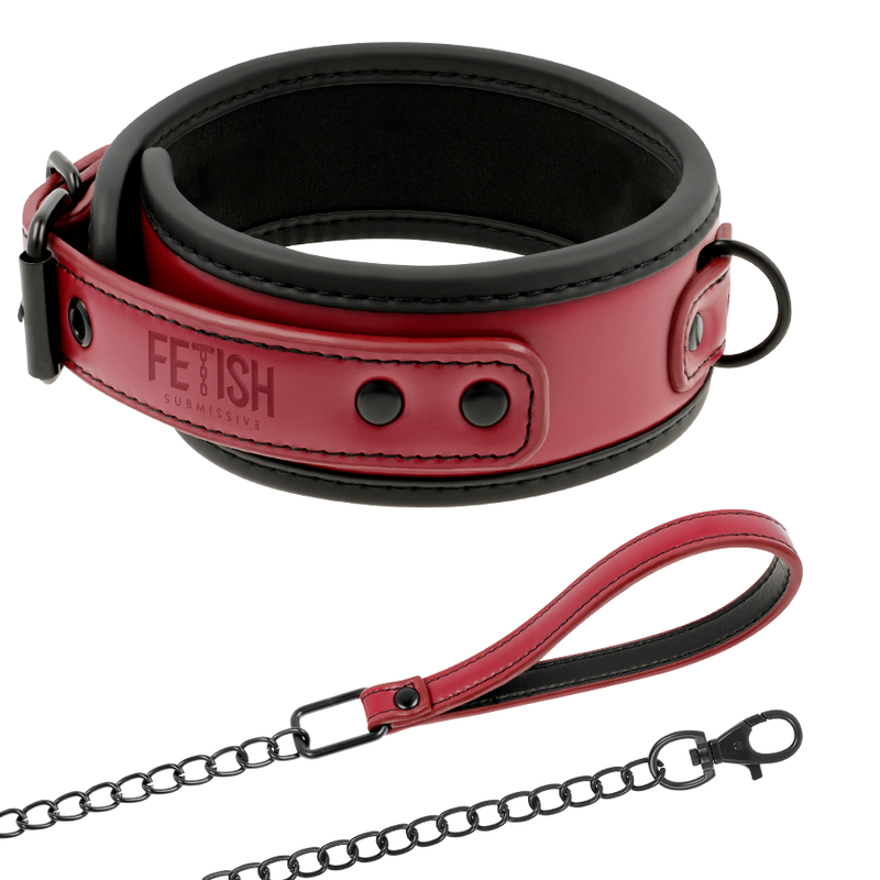 FETISH SUBMISSIVE DARK ROOM - COLLANA A CATENA CON FODERA IN NEOPRENE - CHARME VIBE