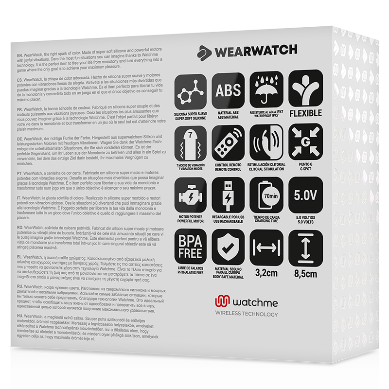 VIBRATORE WATCHME DOPPIA TECNOLOGIA FUCSIA/AZABACHE - CHARME VIBE