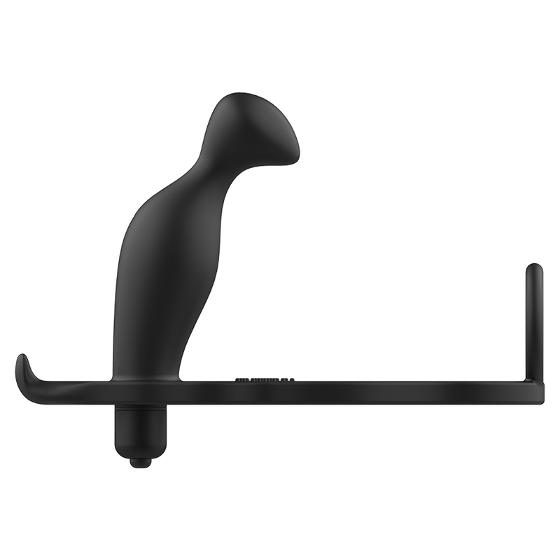 PLUG ANALE CON ANELLO IN SILICONE NERO 12 CM - CHARME VIBE