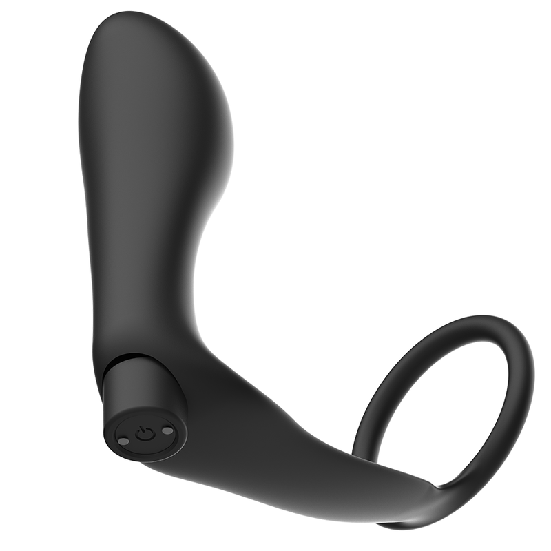 ANELLO PER PENE CON TELECOMANDO PLUG ANALE NERO RICARICABILE - CHARME VIBE