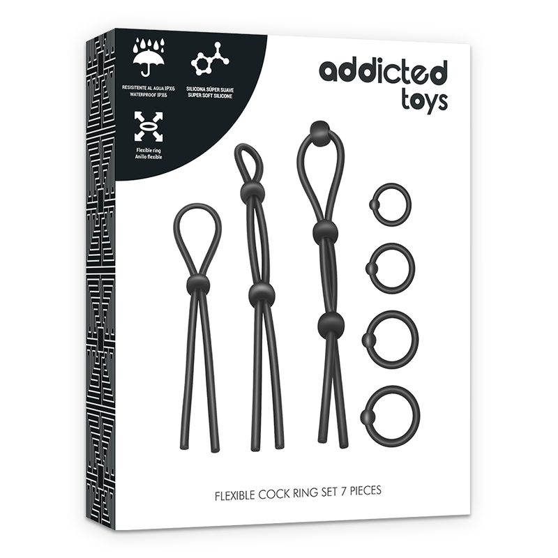 SET DI ANELLI PER IL PENE FLESSIBILI IN SILICONE 7 PEZZI - CHARME VIBE