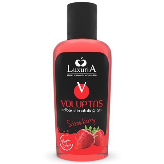 VOLUPTAS GEL DA MASSAGGIO ALIMENTARE EFFETTO RISCALDANTE - FRAGOLA 100 ML - CHARME VIBE