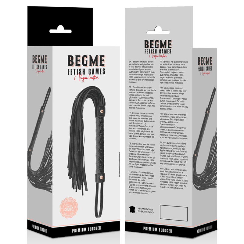 BLACK EDITION FLOGGER IN PELLE VEGANA - CHARME VIBE