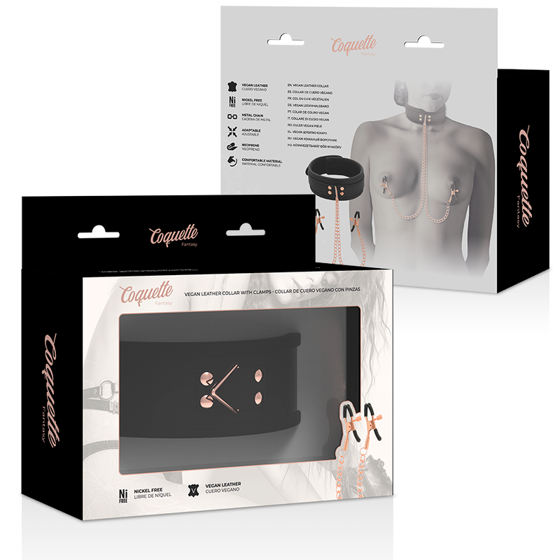 COLLANA CON PINZA PER CAPEZZOLI FANTASIA CON FODERA IN NEOPRENE - CHARME VIBE