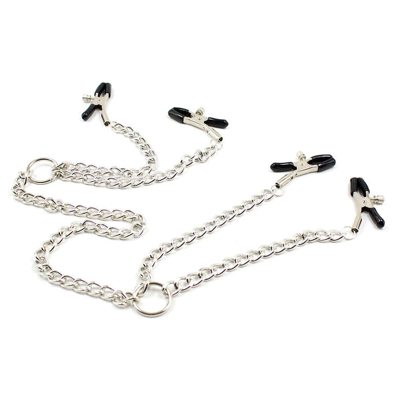 MORSETTI CON CAPEZZOLI IN METALLO CON CATENE - CHARME VIBE