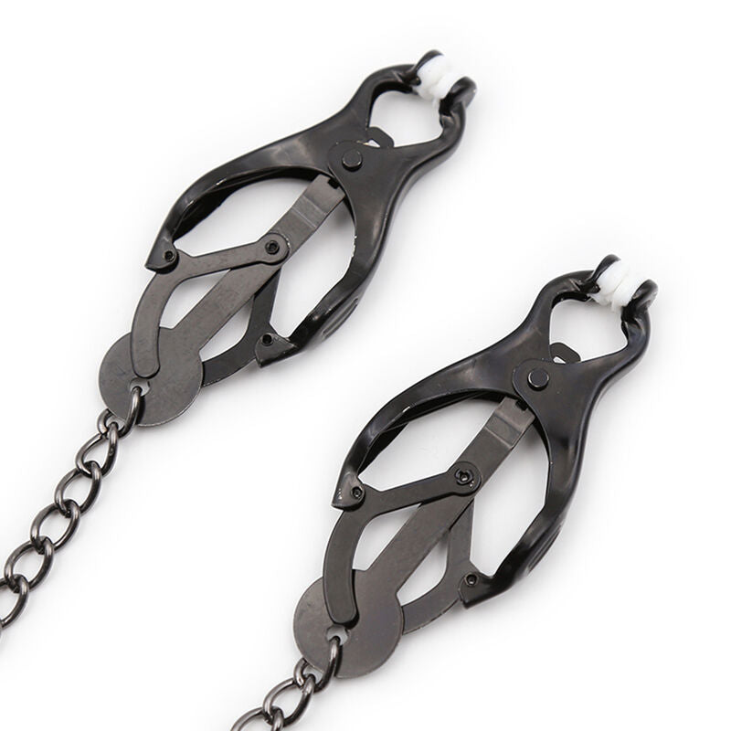 Pinze per capezzoli giapponesi con catena nera - CHARME VIBE