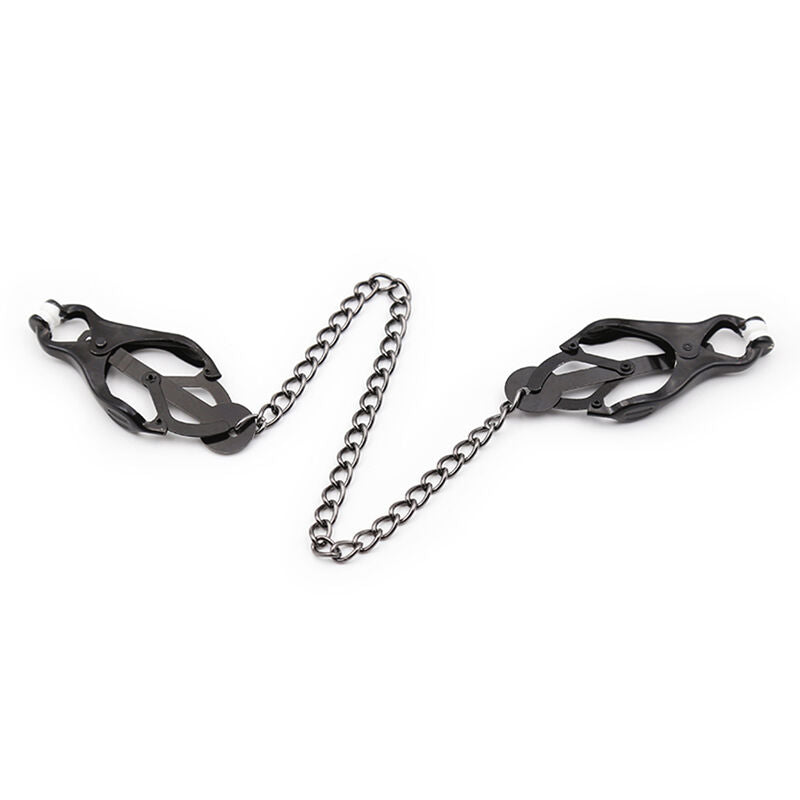 Pinze per capezzoli giapponesi con catena nera - CHARME VIBE