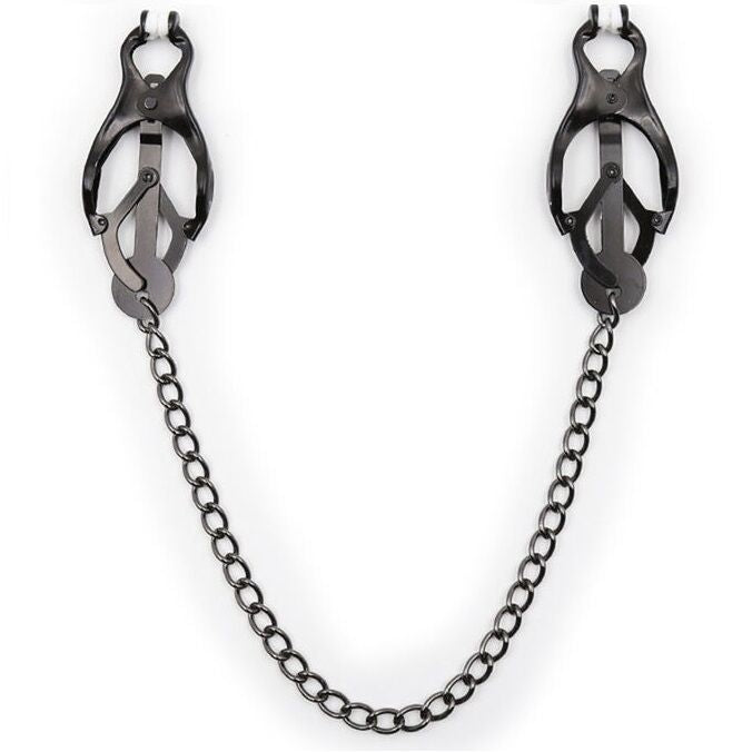 Pinze per capezzoli giapponesi con catena nera - CHARME VIBE