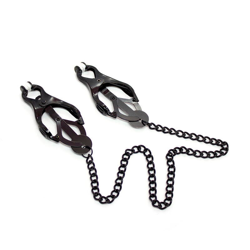 Pinze per capezzoli giapponesi con catena nera - CHARME VIBE
