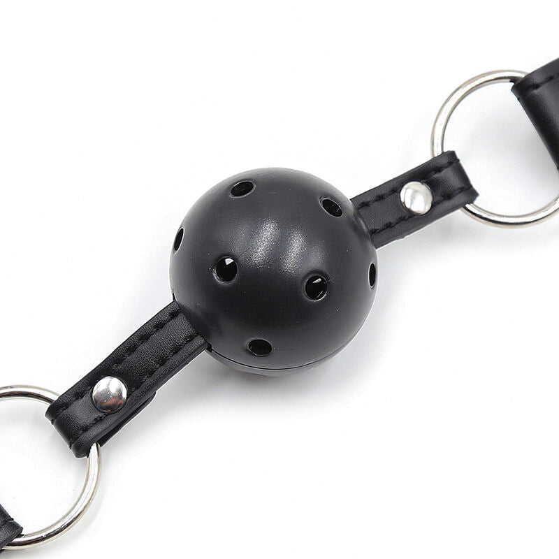 BALL GAG CON VENTOLE E MORSETTI PER CAPEZZOLI -CHARME VIBE