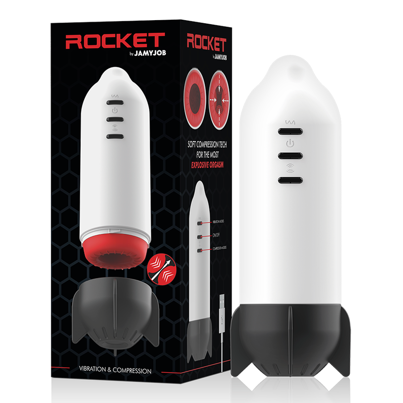 ROCKET MASTURBATOR TECNOLOGIA DI COMPRESSIONE MORBIDA E VIBRAZIONE - CHARME VIBE