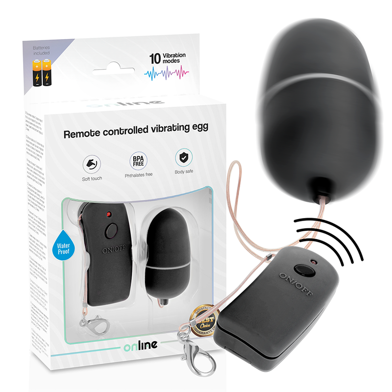 UOVO VIBRANTE CON TELECOMANDO NERO - CHARME VIBE