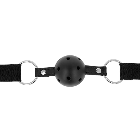 GAG A SFERA TRASPIRANTE IN TESSUTO NERO OHMAMA FETISH -CHARME VIBE