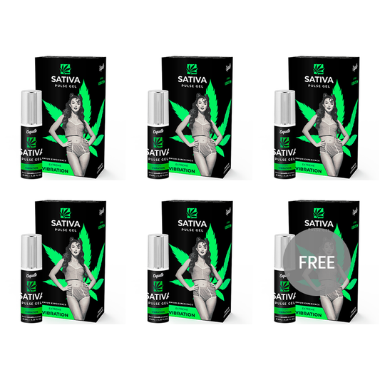 PULSE GEL SATIVA PREMIUM VIBRAZIONI ESTREME 6ML 5 + 1 IN OMAGGIO - CHARME VIBE