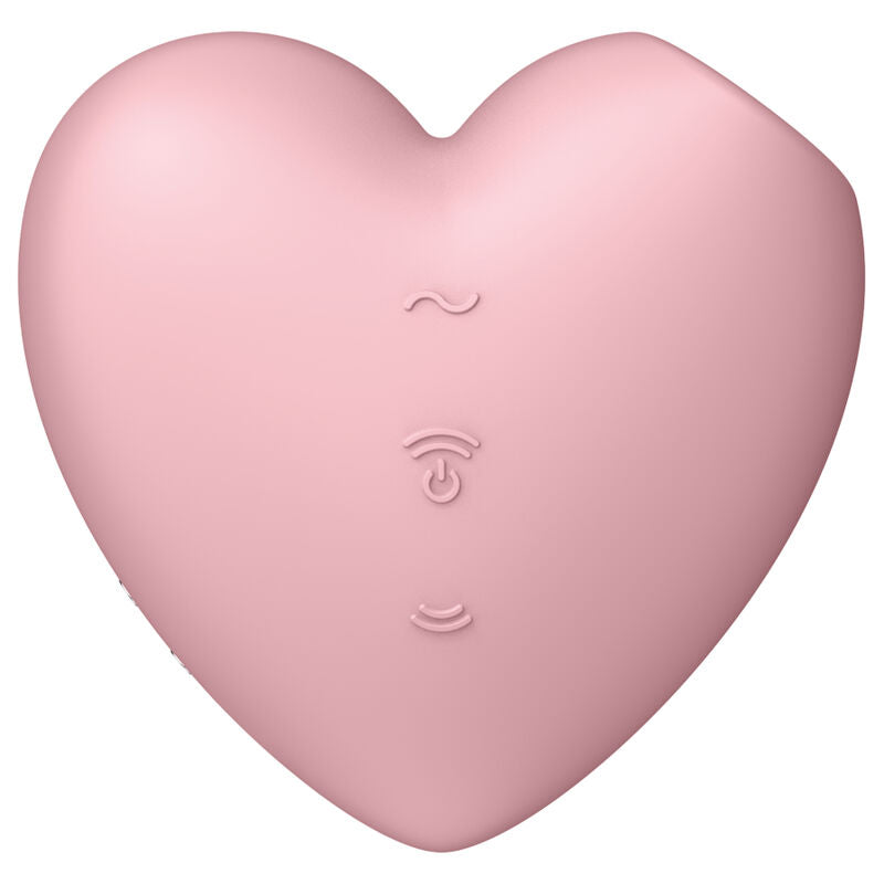 STIMOLATORE E VIBRATORE CUTIE HEART AIR PULSE ROSA - CHARME VIBE