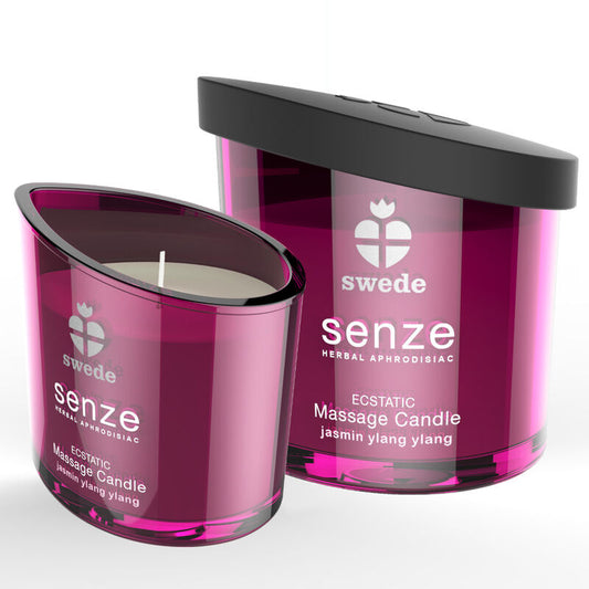 CANDELA DA MASSAGGIO ESTATICO SENZE - GELSOMINO, YLANG YLANG - CHARME VIBE