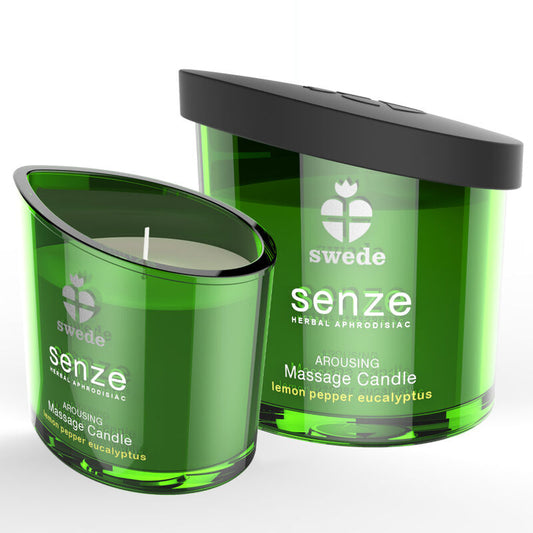 CANDELA DA MASSAGGIO SVIZZANTE SENZE - LIMONE, PEPE, EUCALIPTO - CHARME VIBE