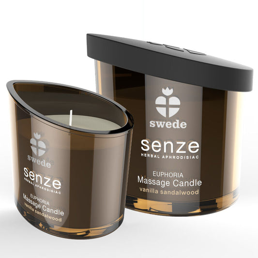 CANDELA DA MASSAGGIO SENZE EUPHORIA - VANIGLIA, LEGNO DI SANDALO - CHARME VIBE