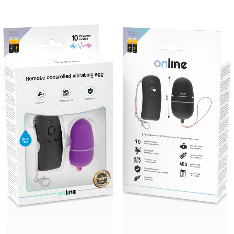 UOVO VIBRANTE CON TELECOMANDO LILLA - CHARME VIBE