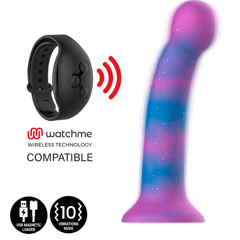 DION GALACTIC DILDO S  VIBRATORE WATCHME COMPATIBILE CON TECNOLOGIA WIRELESS - CHARME VIBE