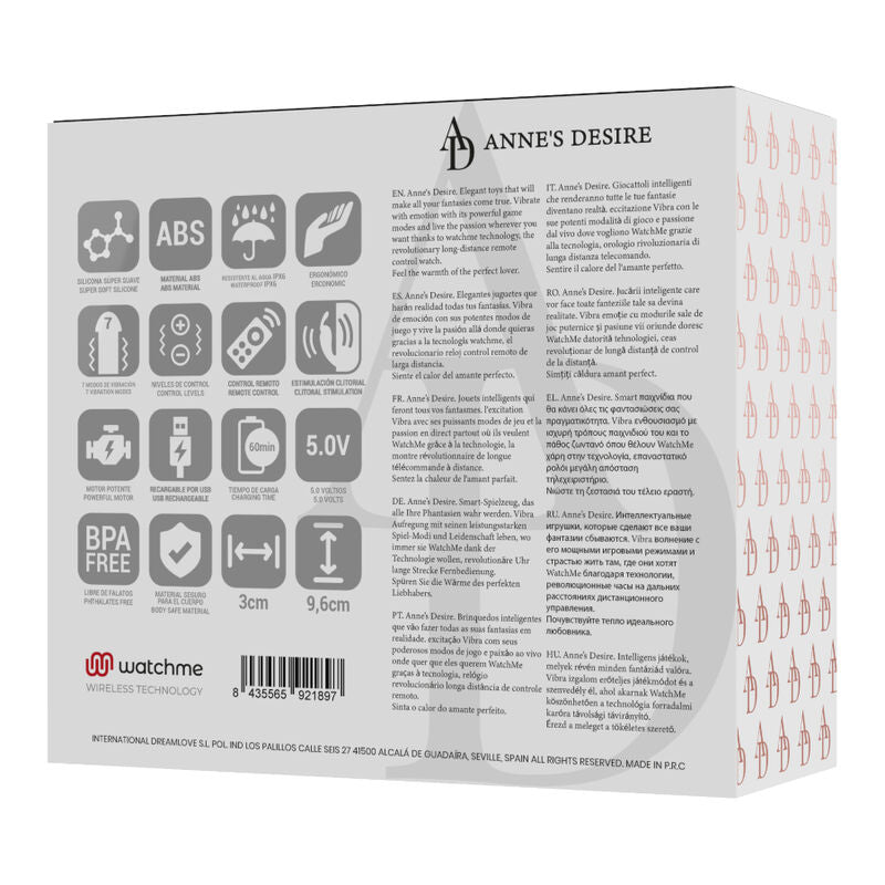 PANTY PLEASURE TECNOLOG A WATCHME NERO/ORO - CHARME VIBE