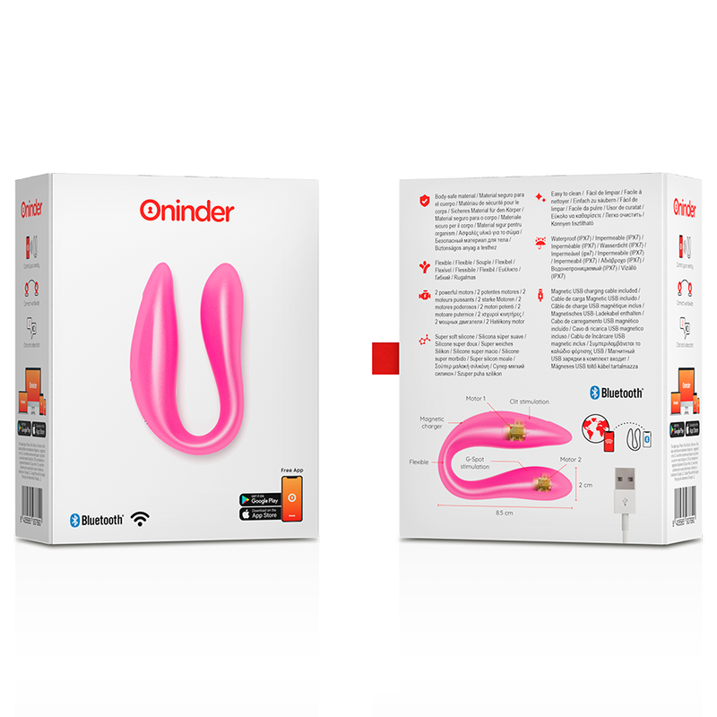 STIMOLATORE DEL PUNTO G E DEL CLITORALE LISBOA ROSA  APP GRATUITA - CHARME VIBE