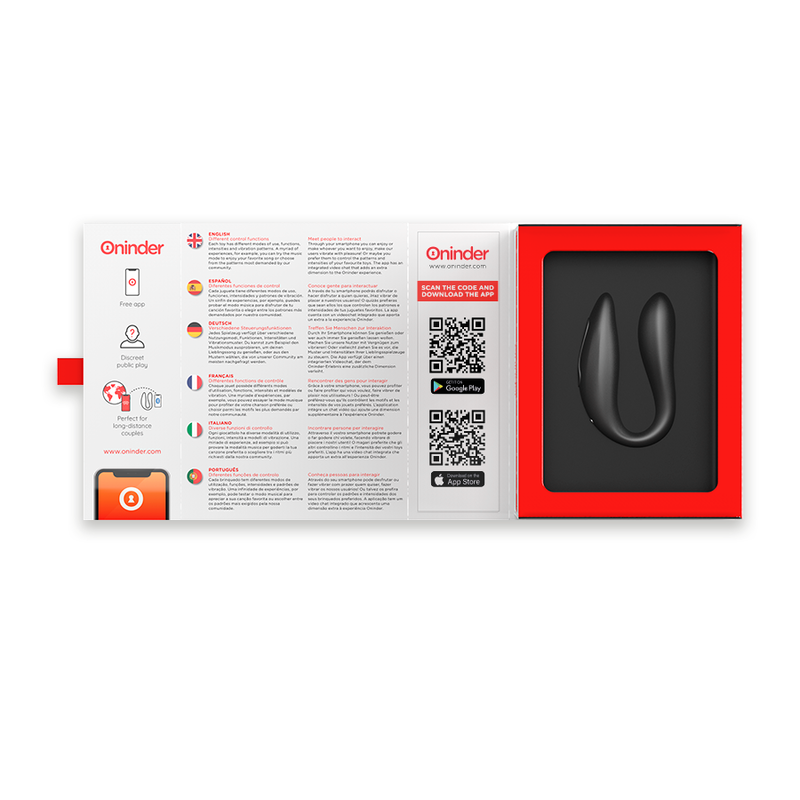 STIMOLATORE DEL PUNTO G E DEL CLITORALE LISBOA NERO  APP GRATUITA - CHARME VIBE